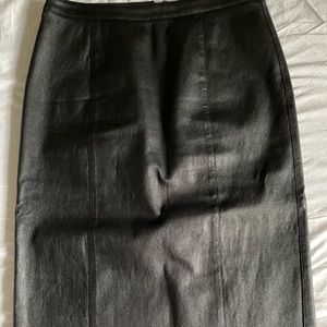 EUC Burberry Lambskin leather black pencil skirt. Size 10.